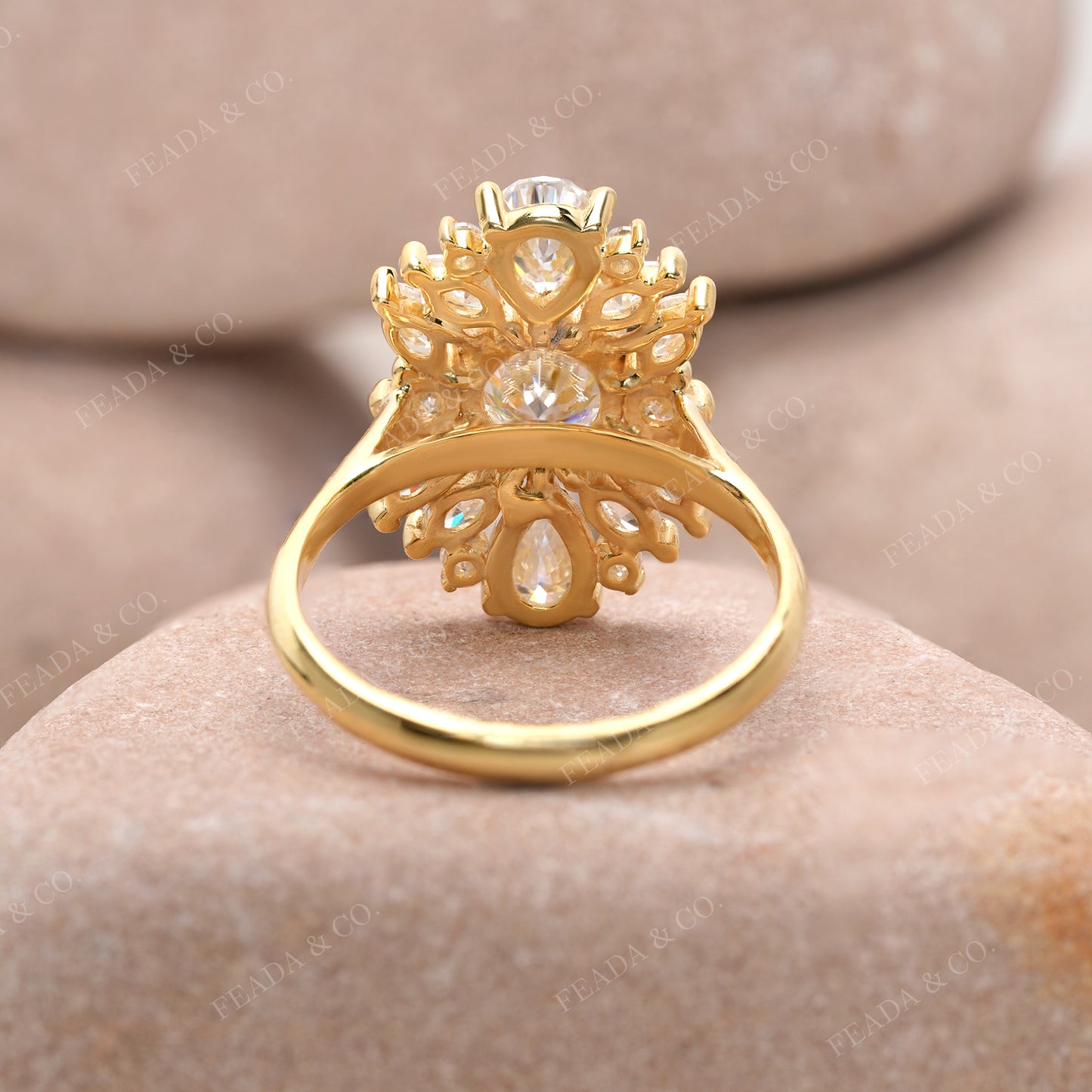 3.00 CT Flower Shape Moissanite Diamond Engagement Ring