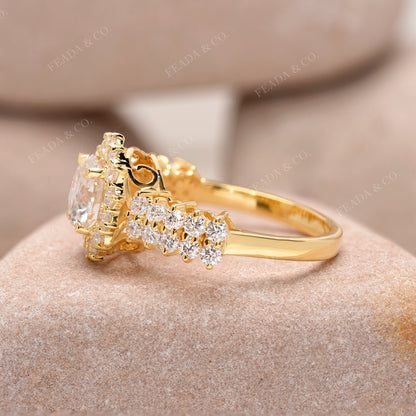2.84 CT Round Cut Colorless Engagement Ring