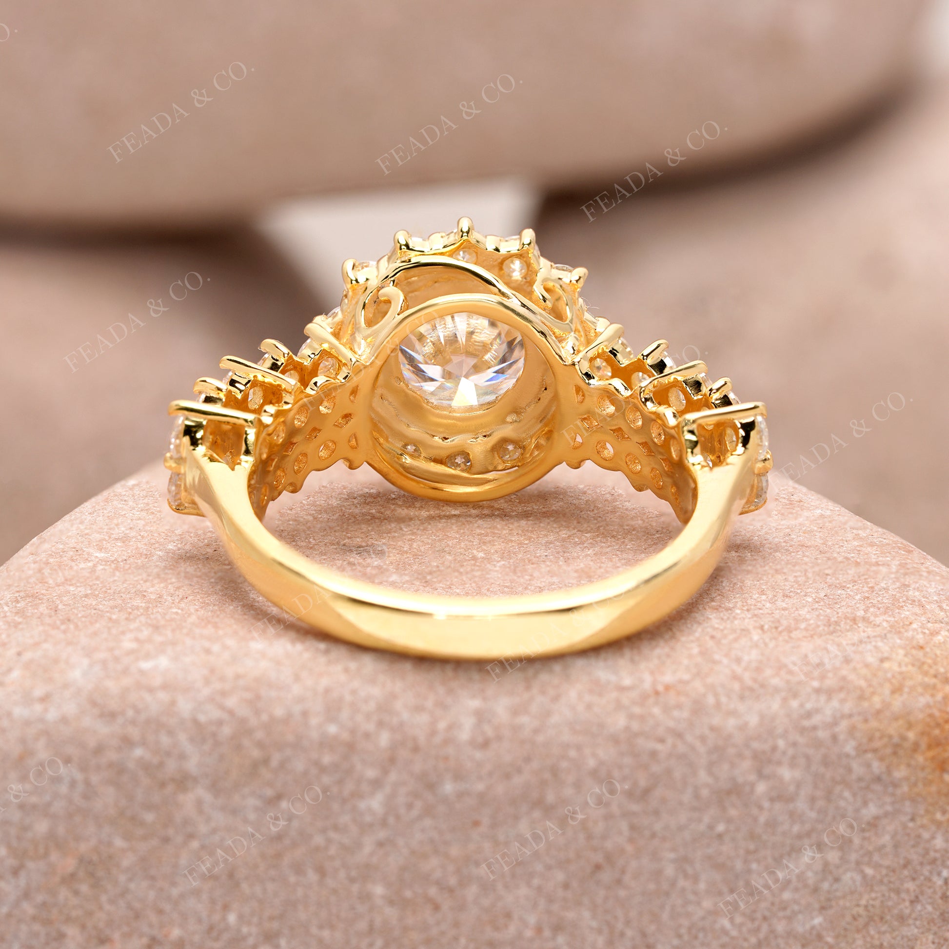 2.84 CT Round Cut Colorless Engagement Ring