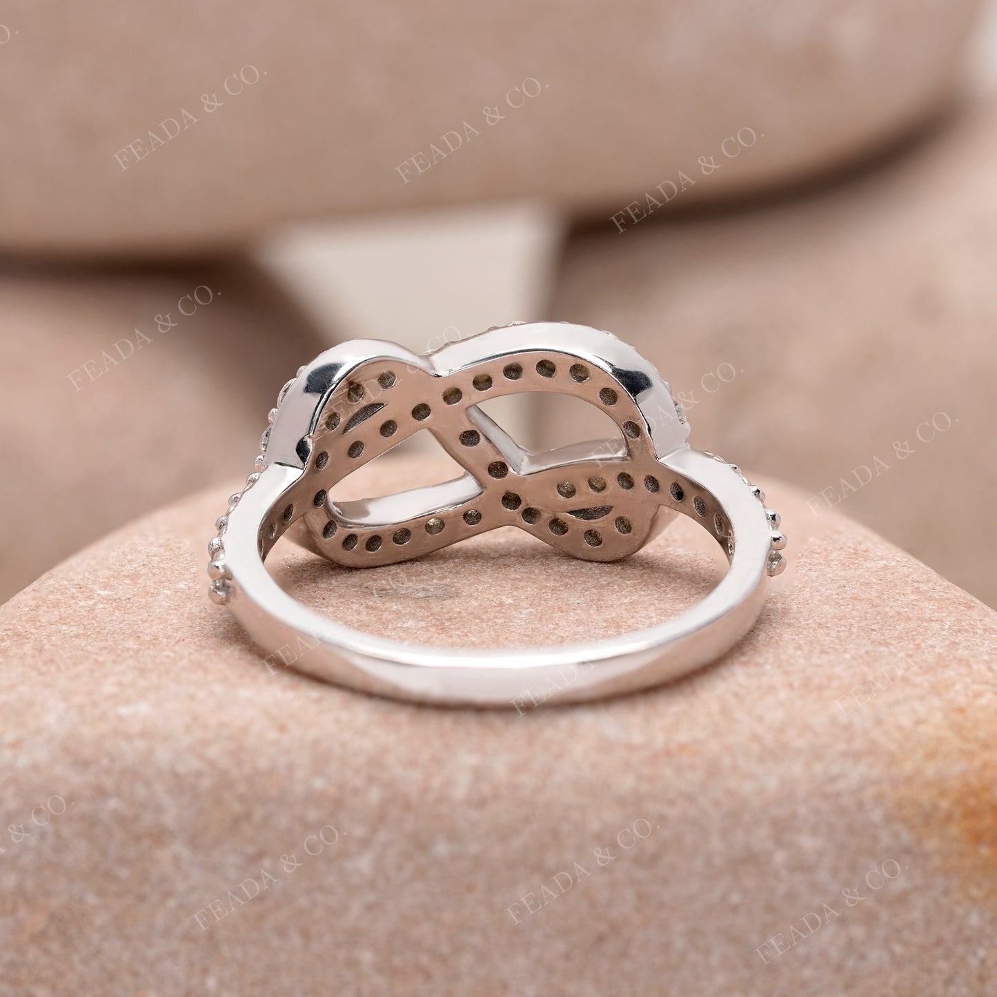 0.59 CT Round Cut Colorless Engagement Ring