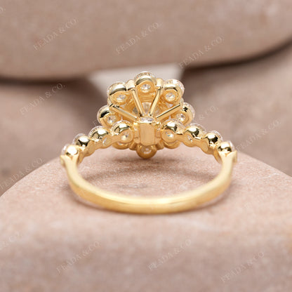 2.97 CT Round Cut Colorless Engagement Ring