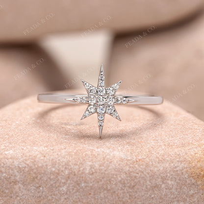 0.30 CT Round Diamond Premium Star Ring
