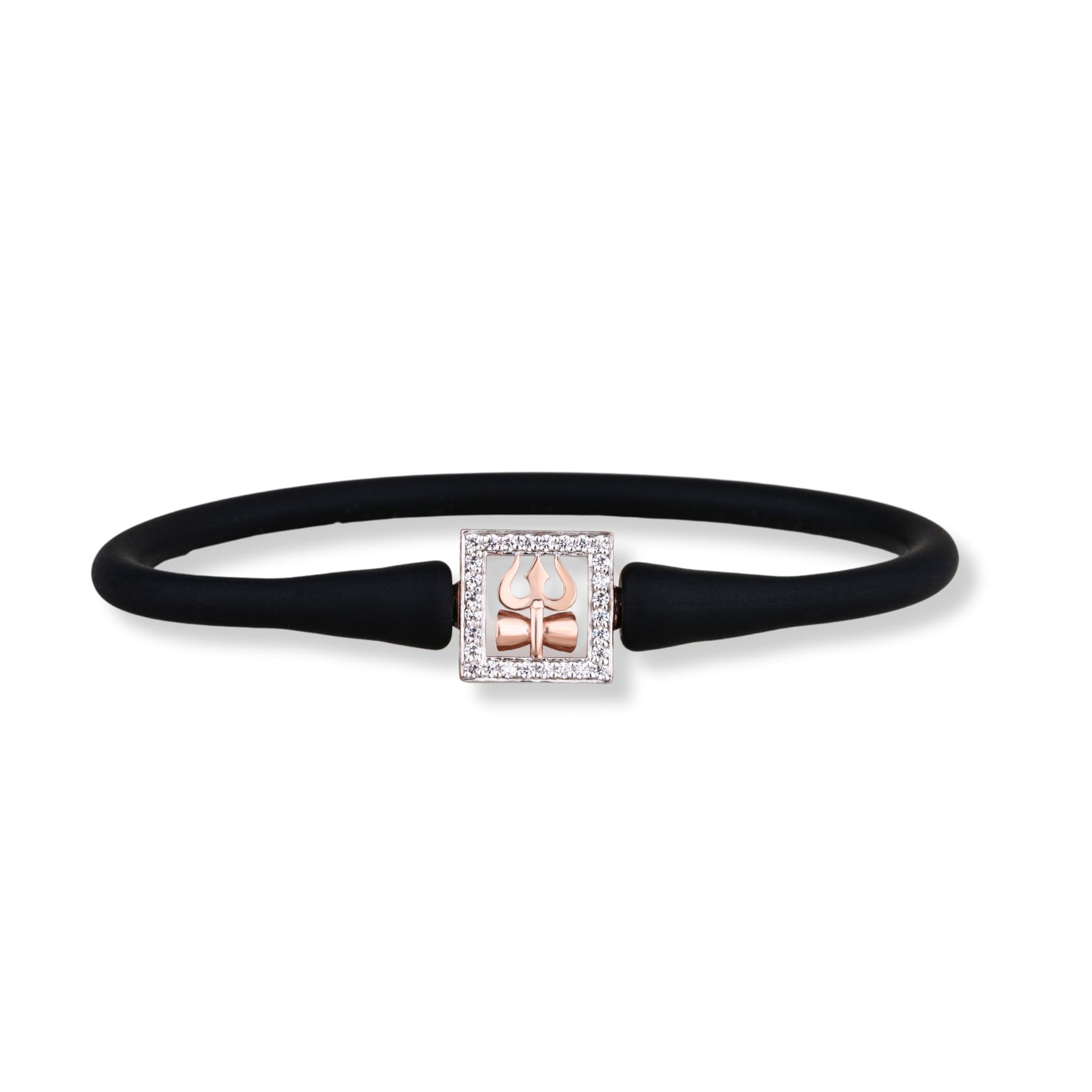 Trishula Charm Silicon Belt Bracelet