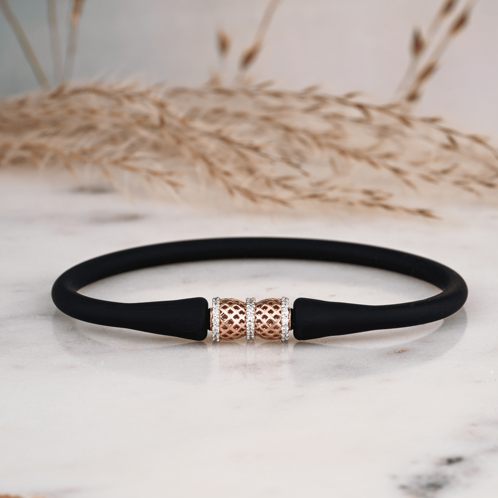 Diamond Barrel Charm Bracelet