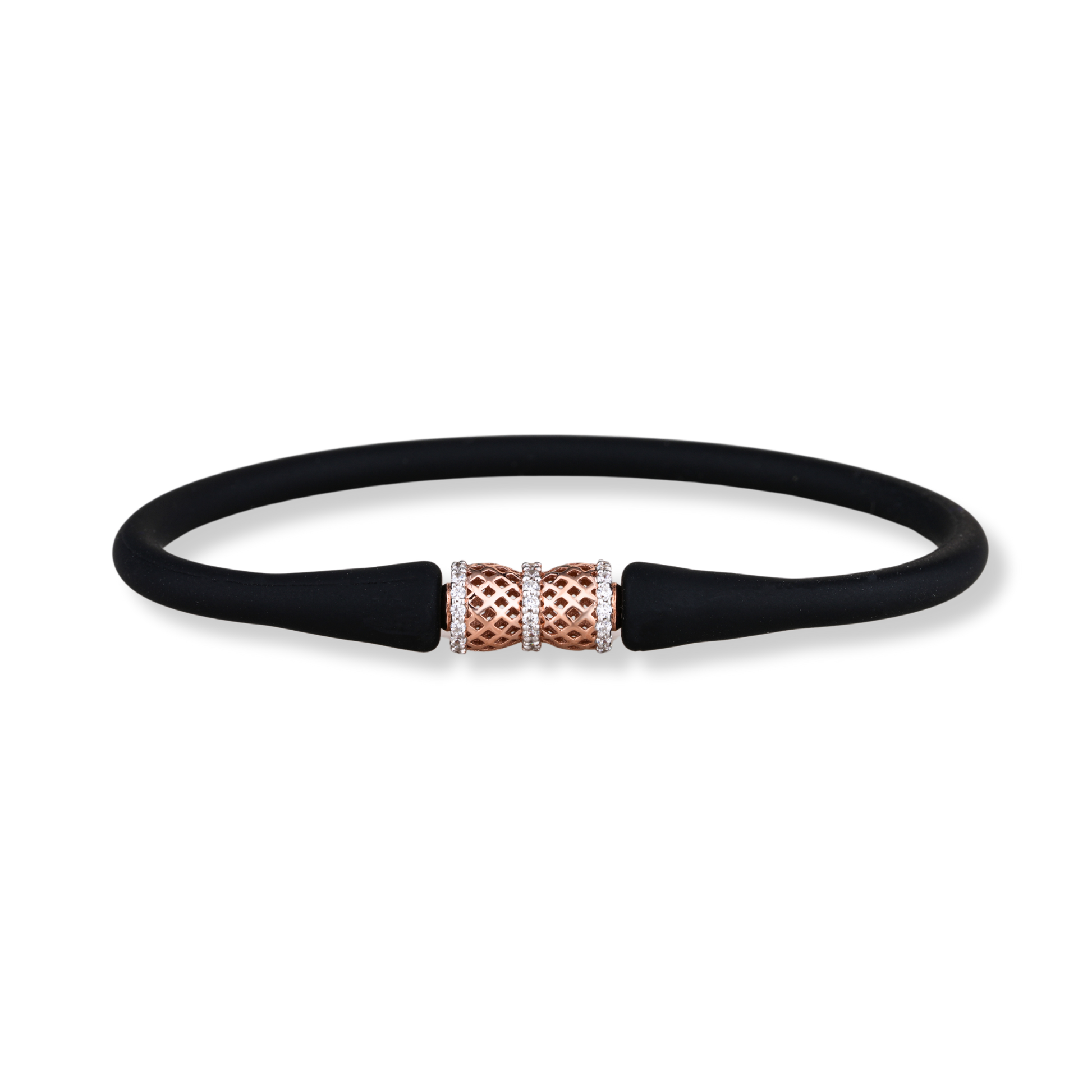 Diamond Barrel Charm Bracelet