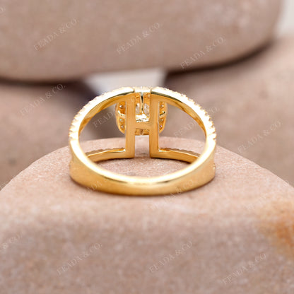 1.024 CT Round Cut Colorless Engagement Ring