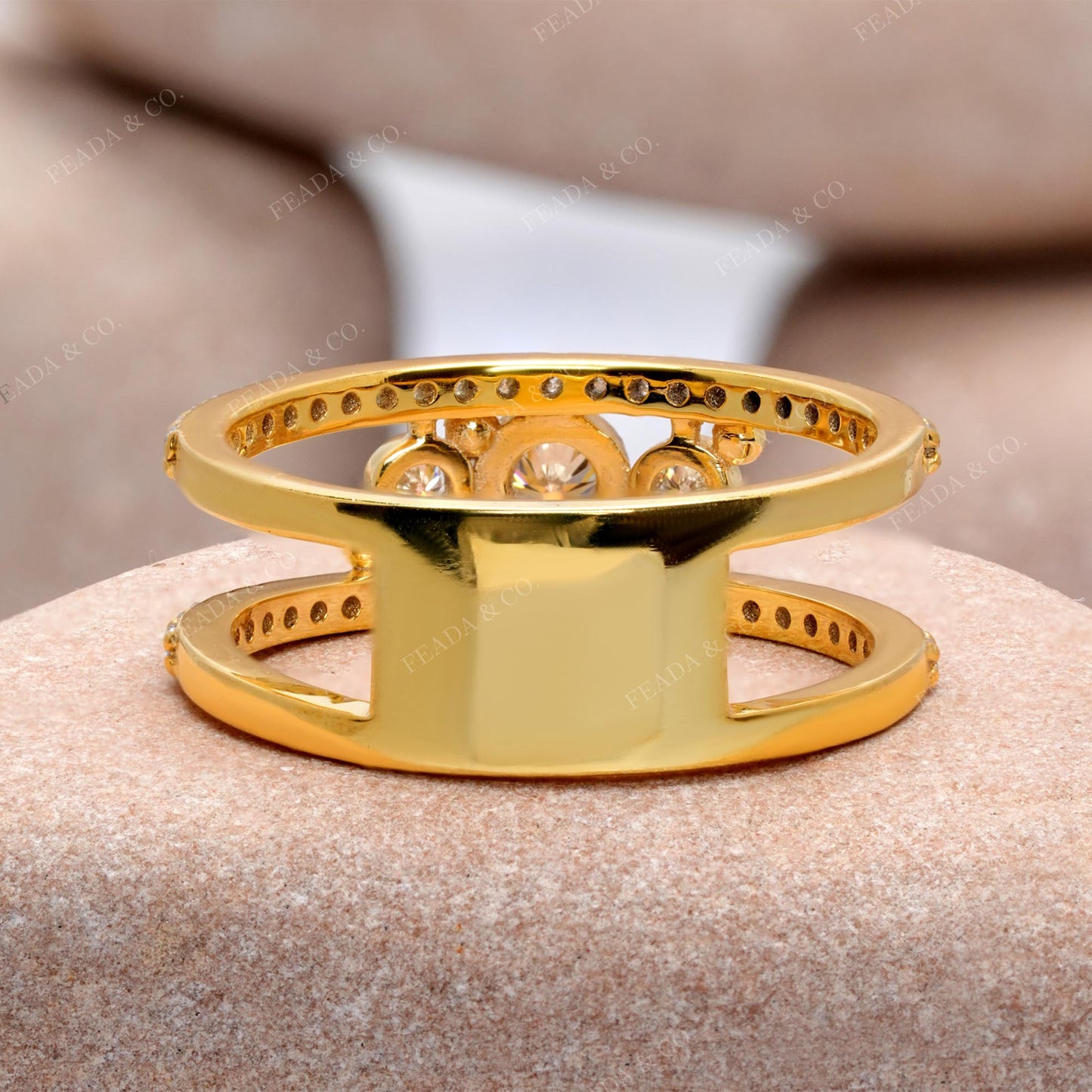 0.538 CT Round Cut Colorless Engagement Ring