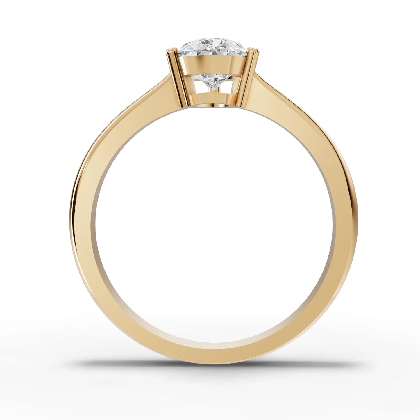 Pear Solitaire Lab Diamond Ring