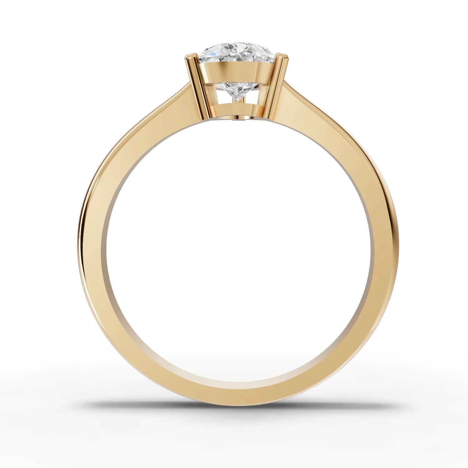 Pear Solitaire Lab Diamond Ring