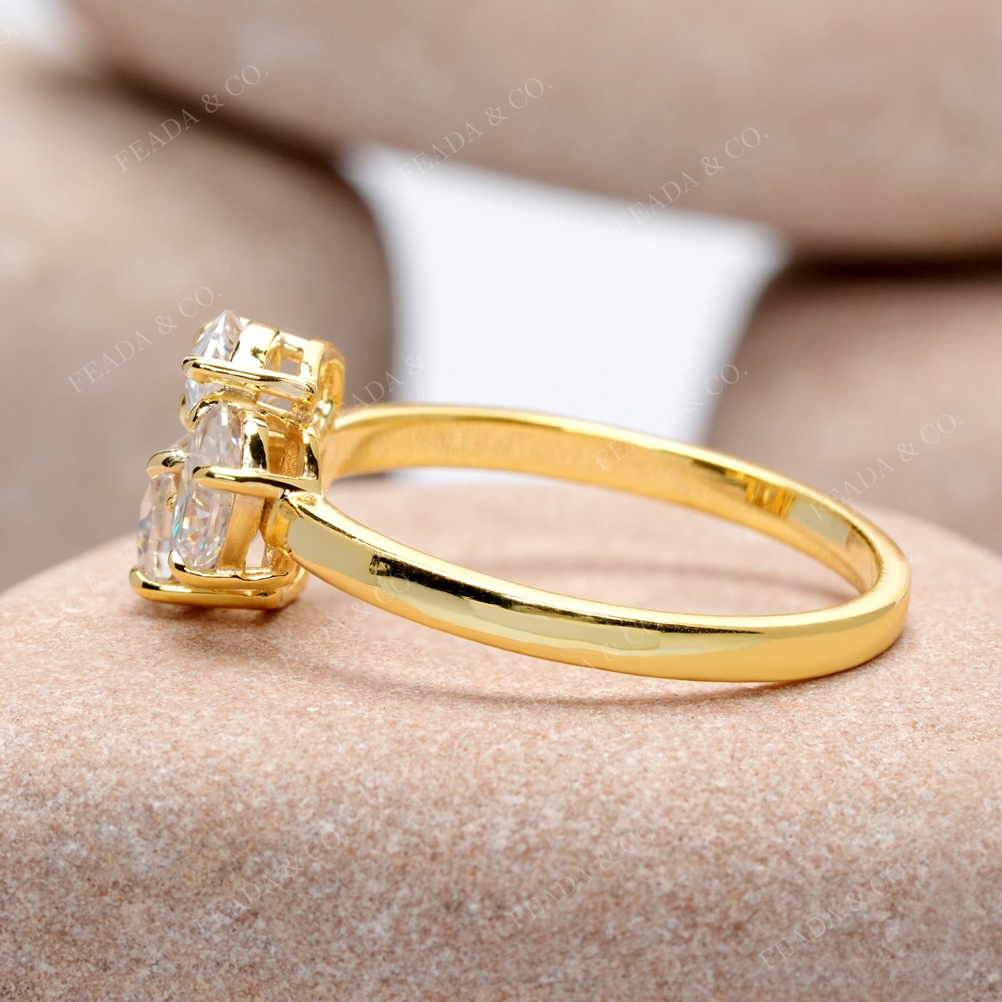 1.6 CT Oval, Pear, Cushion Square Cut Colorless Engagement Ring