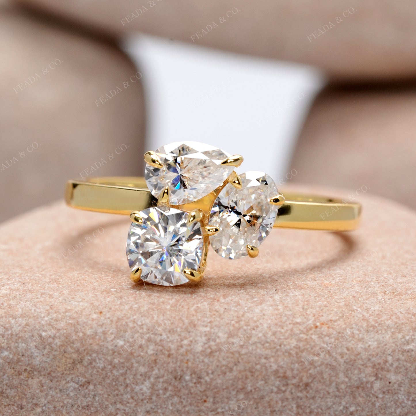 1.6 CT Oval, Pear, Cushion Square Cut Colorless Engagement Ring