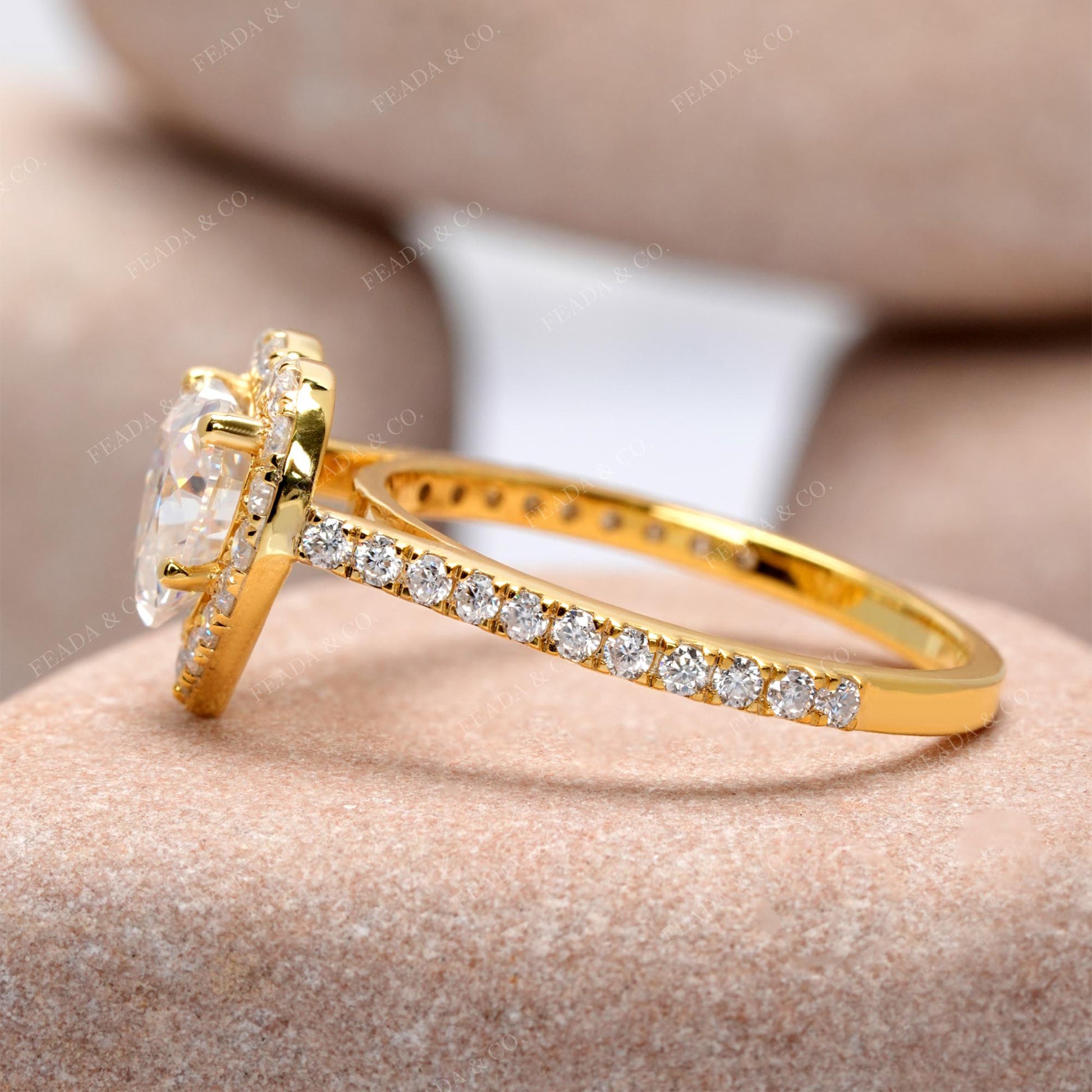 1.73 CT Round, Heart Cut Colorless Engagement Ring