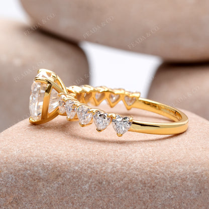3.05 CT Heart Cut Colorless Engagement Ring