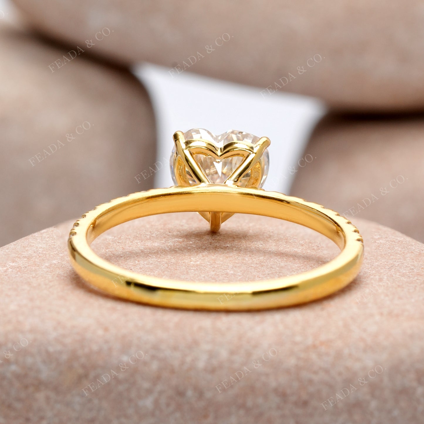 2.752 CT Round, Heart Cut Colorless Engagement Ring