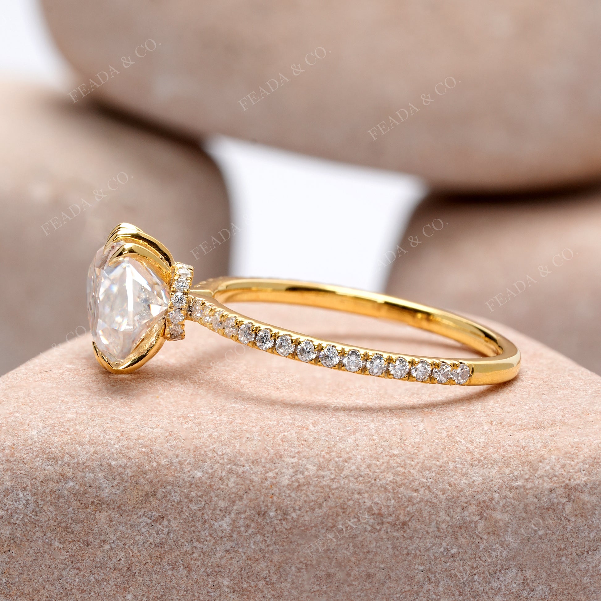 2.796 CT Marquise, Round Cut Colorless Engagement Ring