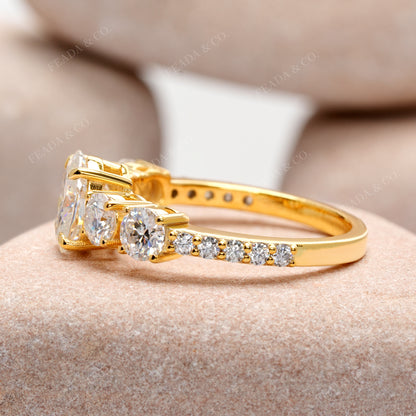 2.45 CT Round, Oval Cut Colorless Engagement Ring