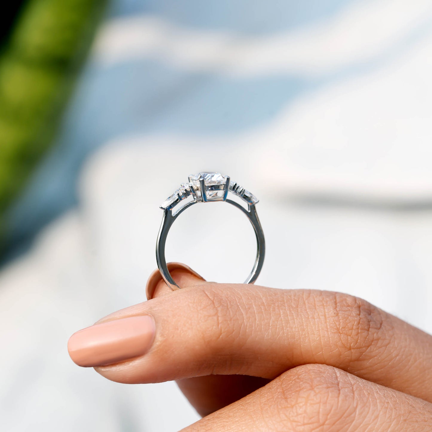 1.59 CT Round, Oval, Marquise Cut Colorless Engagement Ring