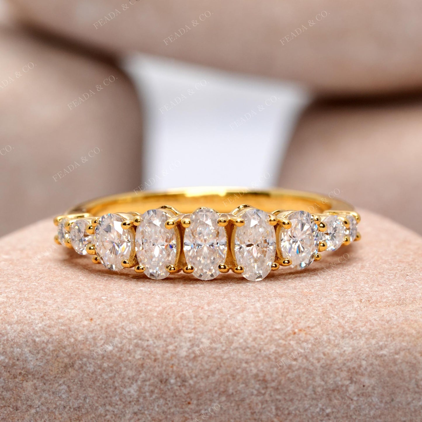 1.24 CT Round, Oval Cut Colorless Engagement Ring
