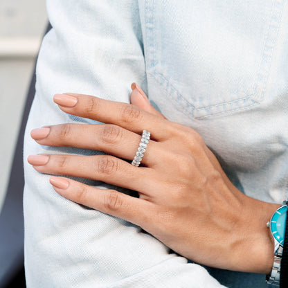 5.75 CT Oval Cut Colorless Engagement Ring