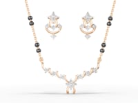 Petal Loop Moissanite Diamond Mangalsutra Set