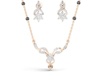Classic Charm Moissaniite Diamond Mangalsutra Set