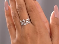 0.624 CT Round Cut Colorless Engagement Ring