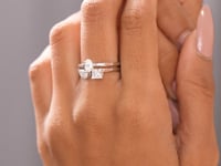 Three-Stone Lab Diamond Ring Set