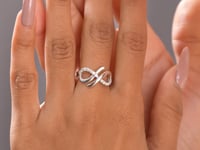 Round Moissanite Diamond Premium Infinity Fashion Ring