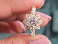 2.97 CT Round Cut Colorless Engagement Ring