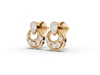 Pear Halo Drop Moissanite Diamond Earrings