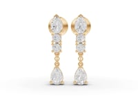 Pear Drop Statement Moissanite Diamond Earrings