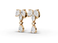 Marquise & Pear Cascade Drop Moissanite Diamond Earrings