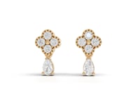 Pear Drop Moissanite Grown Diamond Dangle Earrings