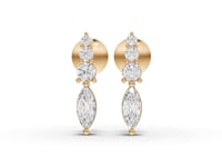 Marquise Statement Diamond Drop Earrings