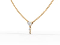 Heart Moissanite Diamond Drop Pendant Necklace