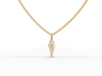 Bezel Cluster Moissanite Diamond Drop Pendant