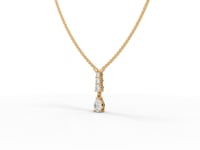 Pear Graduated Drop Moissanite Diamond Necklace