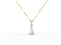 Pear-Cut Geometric Drop Moissanite Diamond Necklace