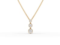 Hexagon Geometric Drop Moissanite Diamond Necklace