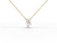 Marquise Cluster Moissanite Diamond Pendant Necklace