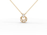 Pear Halo Drop Moissanite Diamond Necklace