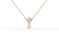 Floral Drop Statement Moissanite Diamond Pendant Necklace