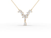 Marquise & Pear Cascade Drop Moissanite Diamond Pendant