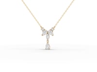 Pear & Marquise Y-Style Moissanite Diamond Pendant Necklace
