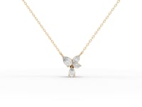 Petal Drift Moissanite Grown Diamond Drop Pendant