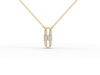 Modern Oval Moissanite Grown Diamond Drop Pendant Necklace