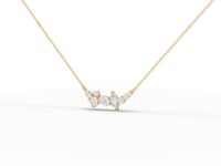 Multi-Shape Moissanite Diamond Cluster Necklace