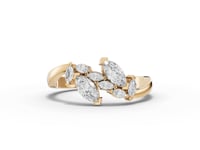 Marquise Cluster Moissanite Diamond Statement Ring