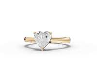 Heart Solitaire Lab Diamond Ring