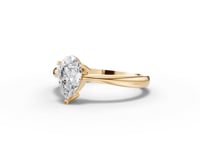 Pear Solitaire Lab Diamond Ring